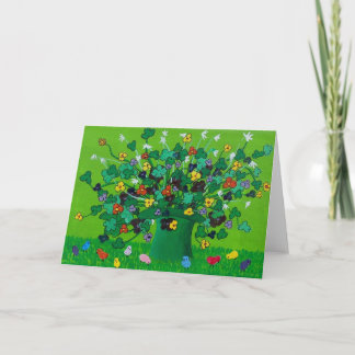 Tarjeta Chispas y flores y chicles
