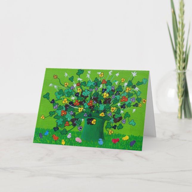 Tarjeta Chispas y flores y chicles (Anverso)