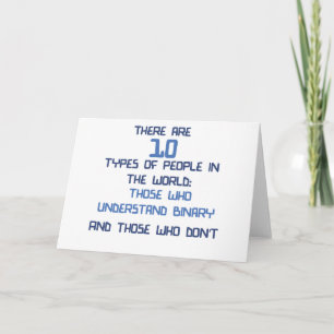 Tarjeta chiste binario