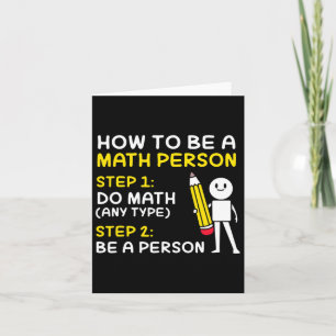 Tarjeta Chiste Cómo Ser Una Persona Matemática Feliz 100 D
