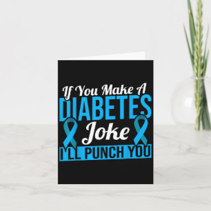 Tarjeta Chiste de diabetes de concienciación sobre la diab
