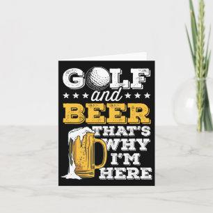 Tarjeta Chiste de Golf y Cerveza Papá Divertido Día del Pa