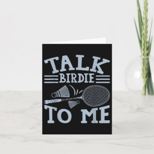 Tarjeta Chiste de humor de juego de juego de Badminton sar