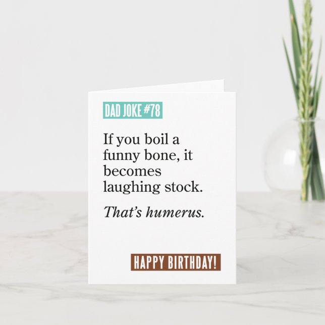 Tarjeta Chiste de papá hervido hueso gracioso/hazmerreír/h (Anverso)