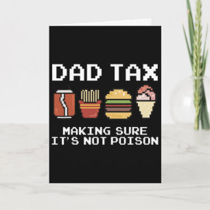 Tarjeta Chiste de Papá Impuesto de Papá Asegurándose de qu