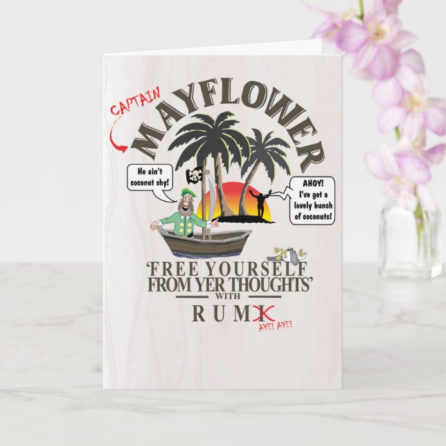 TARJETA CHISTE DE RON (Orquídea)