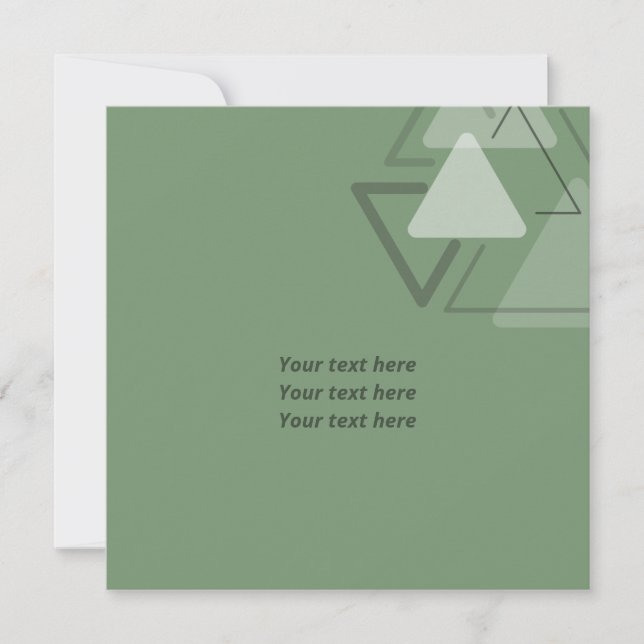 Tarjeta Chiste de triángulos geométricos monocromos modest (Anverso)