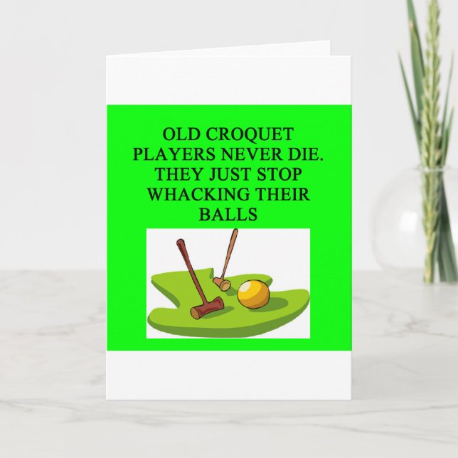 Tarjeta Chiste del jugador del CROQUET (Anverso)