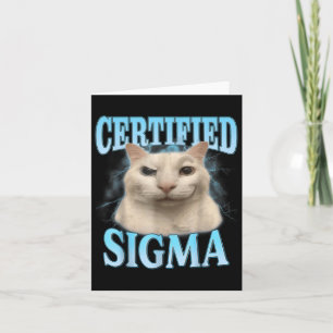 Tarjeta Chiste divertido de gato Sigma certificado humorís