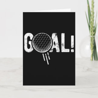 Tarjeta Chiste divertido de gol de fútbol golf cuatro 