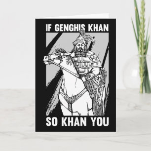 Tarjeta Chiste divertido de la historia de Mongolia y cita