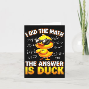 Tarjeta Chiste Divertido De Matemáticas Hice Las Matemátic