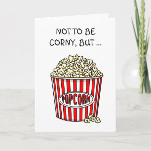 Tarjeta Chiste divertido de palomitas de maíz Pareja coq