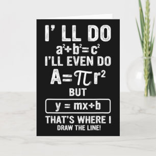 Tarjeta Chiste divertido de profesor de matemáticas hombre