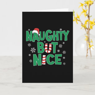 Tarjeta Chiste Divertido Humor de Navidad Travieso Pero Bo