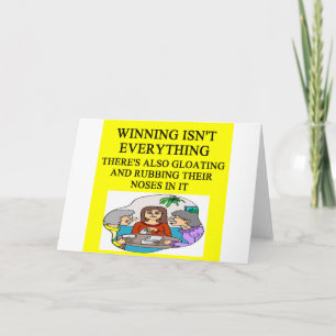 Tarjeta chiste duplicado de bridge y jugadores