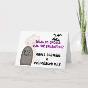 Tarjeta Chiste Fantasma de Halloween divertida
