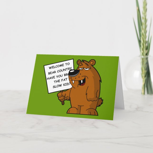 Tarjeta Chiste gordo divertido (Anverso)