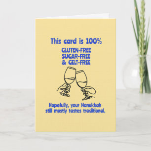 Tarjeta Chiste honesto sin Gluten en Hanukkah