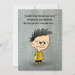 Tarjeta Chiste humorístico de laxante para desear una pron