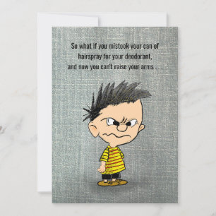 Tarjeta Chiste humorístico de laxante para desear una pron