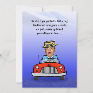 Tarjeta Chiste humorístico de laxante para recuperarse