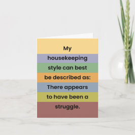 Tarjeta Chiste "Just for Fun" de limpieza