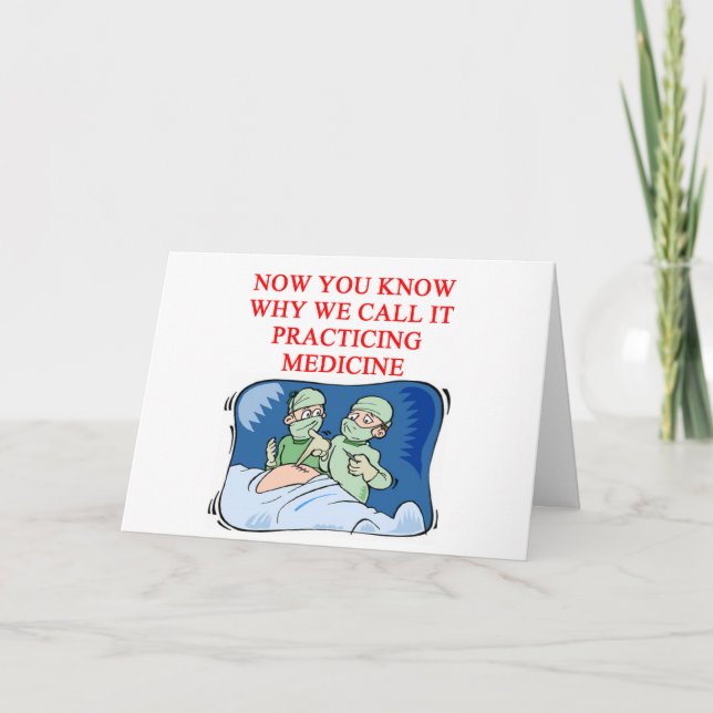 Tarjeta chiste médica (Anverso)