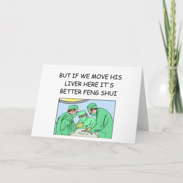 Tarjeta chiste médica de nueva edad divertido (Anverso)