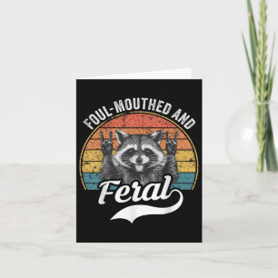 Tarjeta Chiste Meme De Verano Foul Mouthy Feral Raccoon