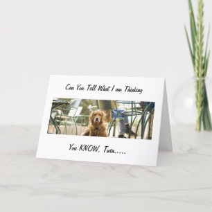 TARJETA CHISTE RIVAL DE DOS Y SIBLING PARA EL CUMPLEAÑOS