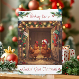 Tarjeta Chistes de pollo y Navidad y humor