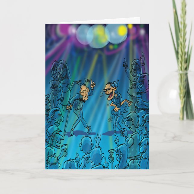 Tarjeta Chistes divertidos del cumpleaños - club de baile (Anverso)