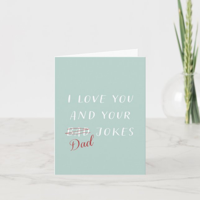 Tarjeta Chistes divertidos del Día del Padre (Anverso)