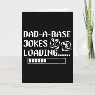 Tarjeta Chistes malos para papá cargando retro divertido v