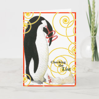 Tarjeta chistosa de PengiHoliday Fred
