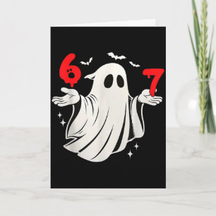 Tarjeta Chistoso 6 7 Seis Siete Meme Halloween Humor Fanta