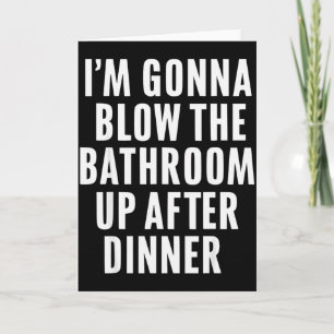 Tarjeta Chistoso Sopla El Baño Humor Adulto Inapropiado