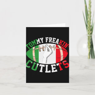 Tarjeta Chistoso Tommy Freakin' Cutlets Bandera de Nueva J