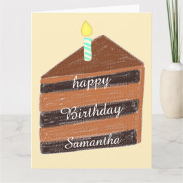Tarjeta Chocolate Cake Slice