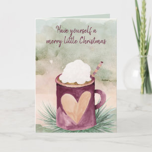 Tarjeta Chocolate Caliente Feliz Navidad