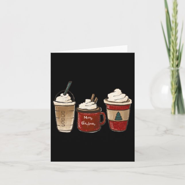 Tarjeta Chocolate Caliente Taza Cálida Acojedora de Invier (Anverso)