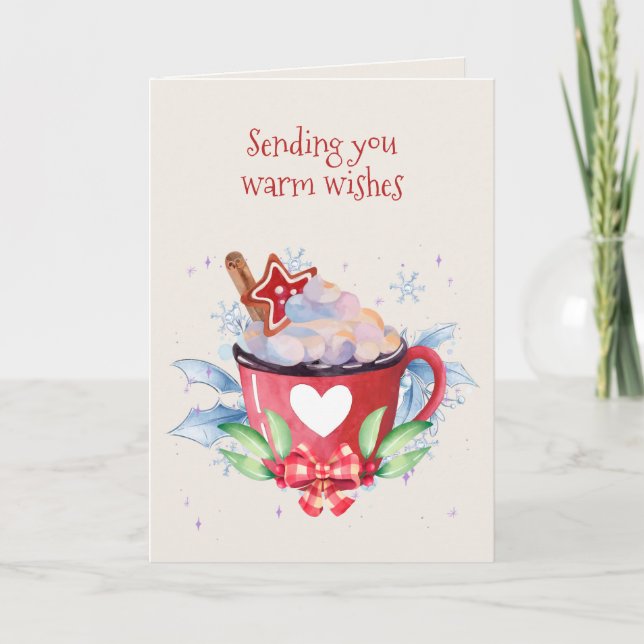 Tarjeta Chocolate caliente y galleta navidades (Anverso)