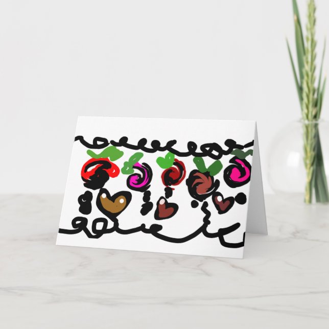 Tarjeta Chocolate de Fresa del día de San Valentín  (Anverso)