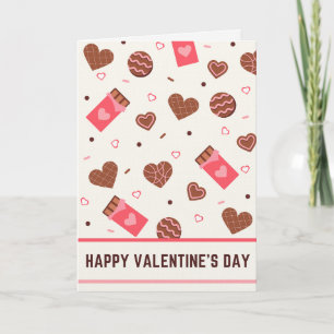 Tarjeta Chocolate & Galletas Feliz día de San Valentín