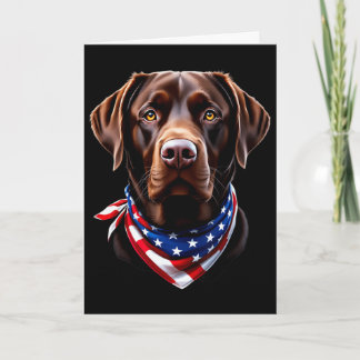 Tarjeta Chocolate Lab Bandera Americana 4 De Julio Chocola