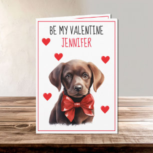 Tarjeta Chocolate Labrador Perro I Woof You Valentine