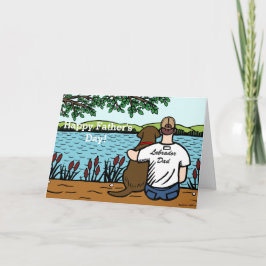 Tarjeta Chocolate Labrador y papá