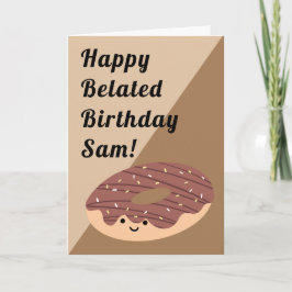 Tarjeta Chocolate marrón roce nogal | Cumpleaños