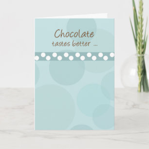 Tarjeta Chocolate mejor con tu amigo, apoyo